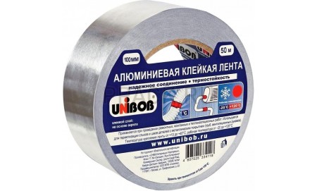 Алюминиевая клейкая лента 100мм х 50м, 70мкм UNIBOB